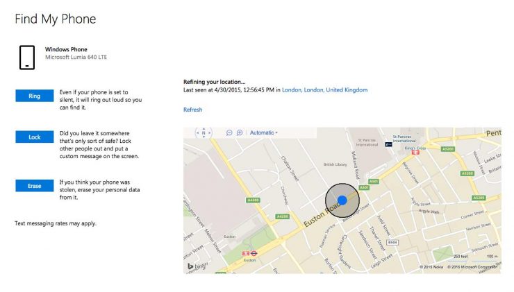 See your lost Windows phone on a map via Microsofts free Find my phone service